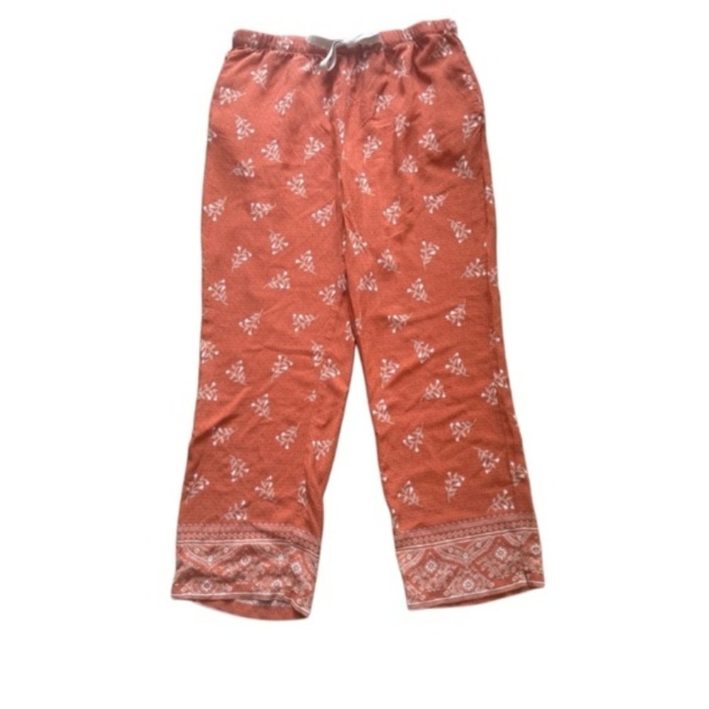 Coldwater Creek Orange & White Wide Leg Pants – Casual, Comfortable & Chic